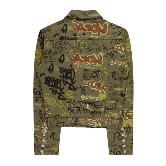JEAN PAUL GAULTIER Graffiti Denim jacket in size S - Picture 2 of 13